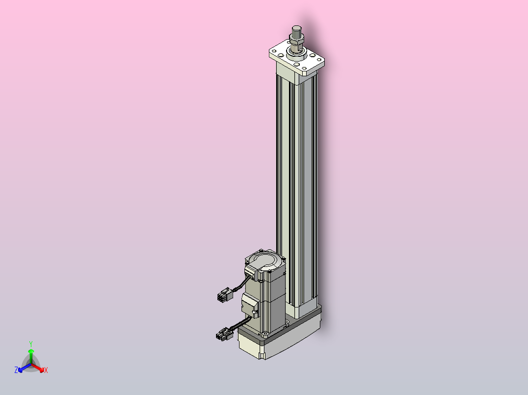 轻载电动缸TPA-ESR40-1210C-L350-MR-FA-W-P40-C3主视图