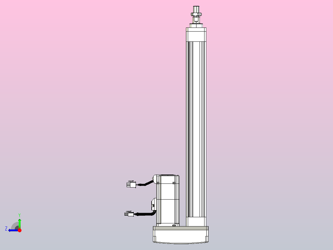 轻载电动缸TPA-ESR40-1210C-L350-MR-FA-W-P40-C3右视图