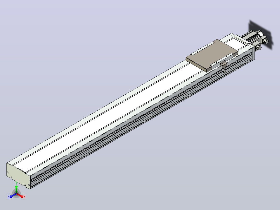 滚珠丝杠直线轴带导轨全封闭TPA-HCR-220D-3210C-L1650-M-C-P1K-N3主视图