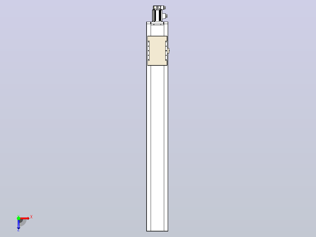 滚珠丝杠直线轴带导轨全封闭TPA-HCR-220D-3210C-L1650-M-C-P1K-N3俯视图