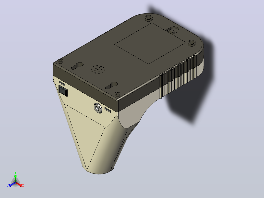医用数字红外温度计k3专业带USB-Type-C正等轴测图
