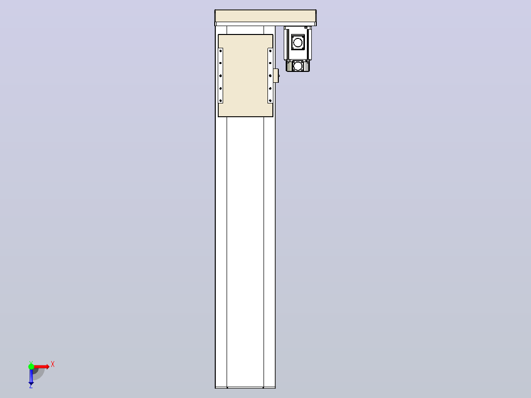 滚珠丝杠直线轴带导轨全封闭TPA-HCR-220D-3210C-L950-ML-C-P1K-N3俯视图