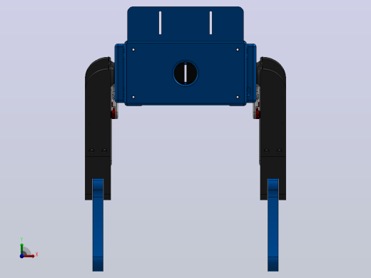 由步进电机和伺服电机制成的玩具机器狗3D数模图纸 Solidworks设计前视缩略图
