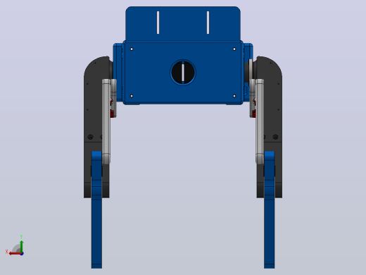 由步进电机和伺服电机制成的玩具机器狗3D数模图纸 Solidworks设计后视缩略图