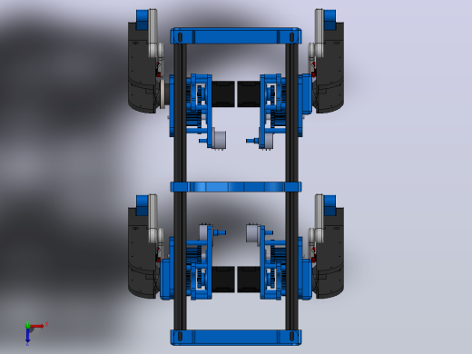 由步进电机和伺服电机制成的玩具机器狗3D数模图纸 Solidworks设计俯视缩略图