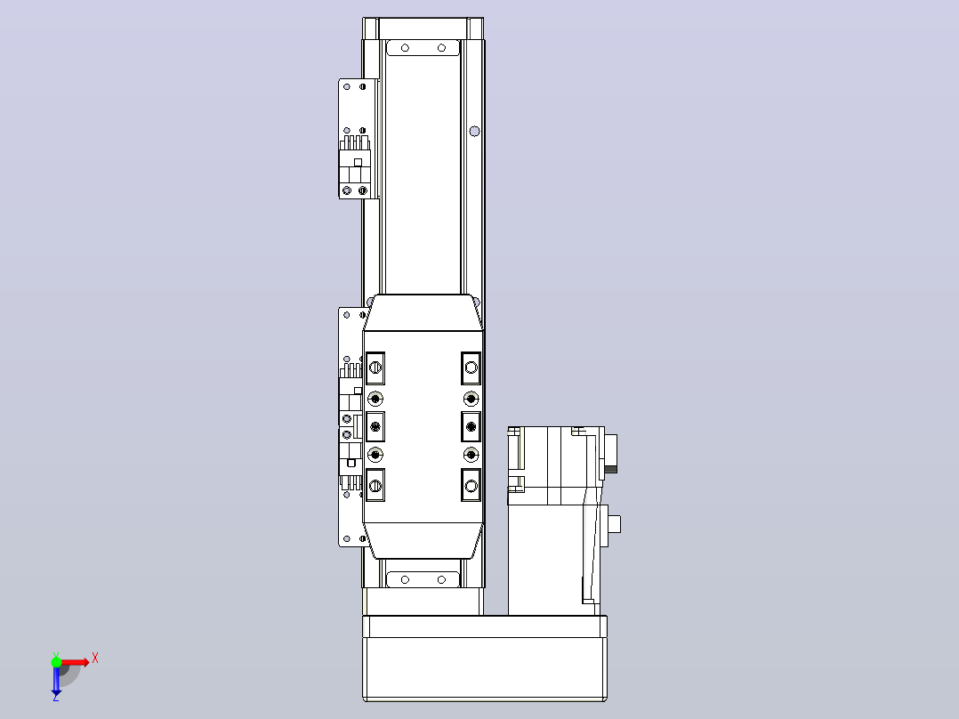 滚珠丝杠直线轴内置导轨TPA-GCR-50-1210C-L100-ML-M10-N3俯视图