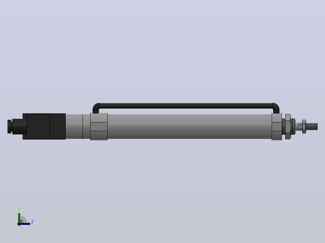 10Y-1V系列小型气缸(带阀型)[10Y-1VSD32N200A8-SD]左视图