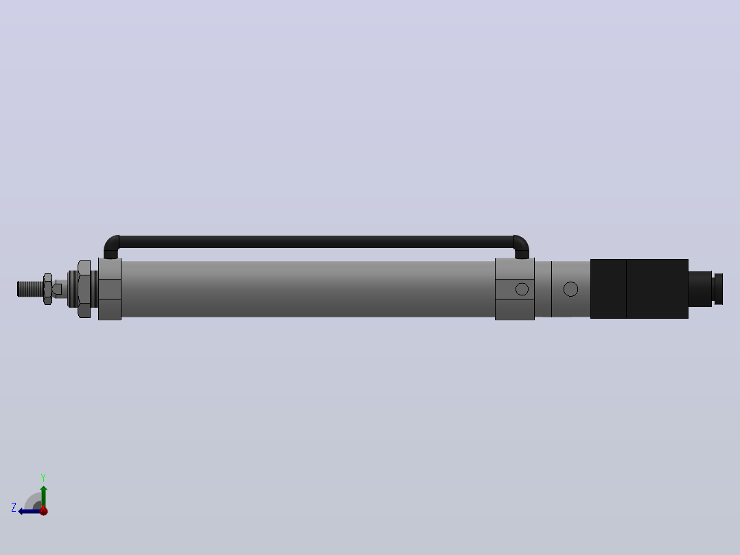 10Y-1V系列小型气缸(带阀型)[10Y-1VSD32N200A8-SD]右视图