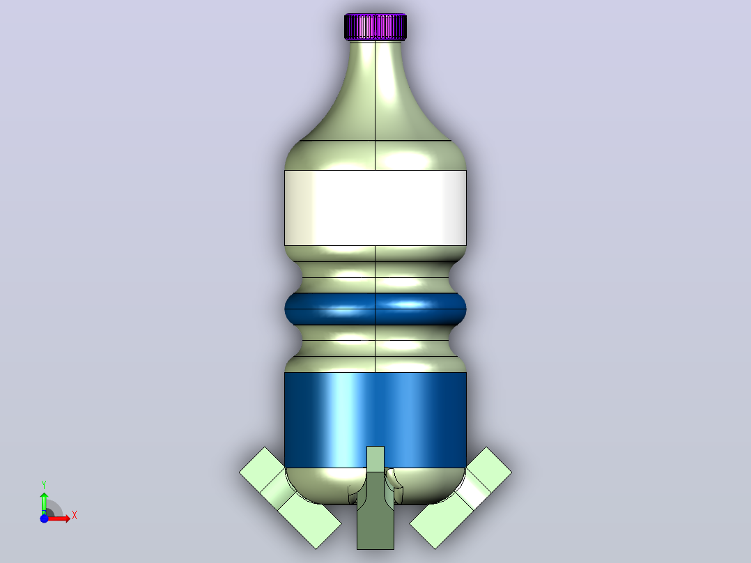 200ml水瓶前视图