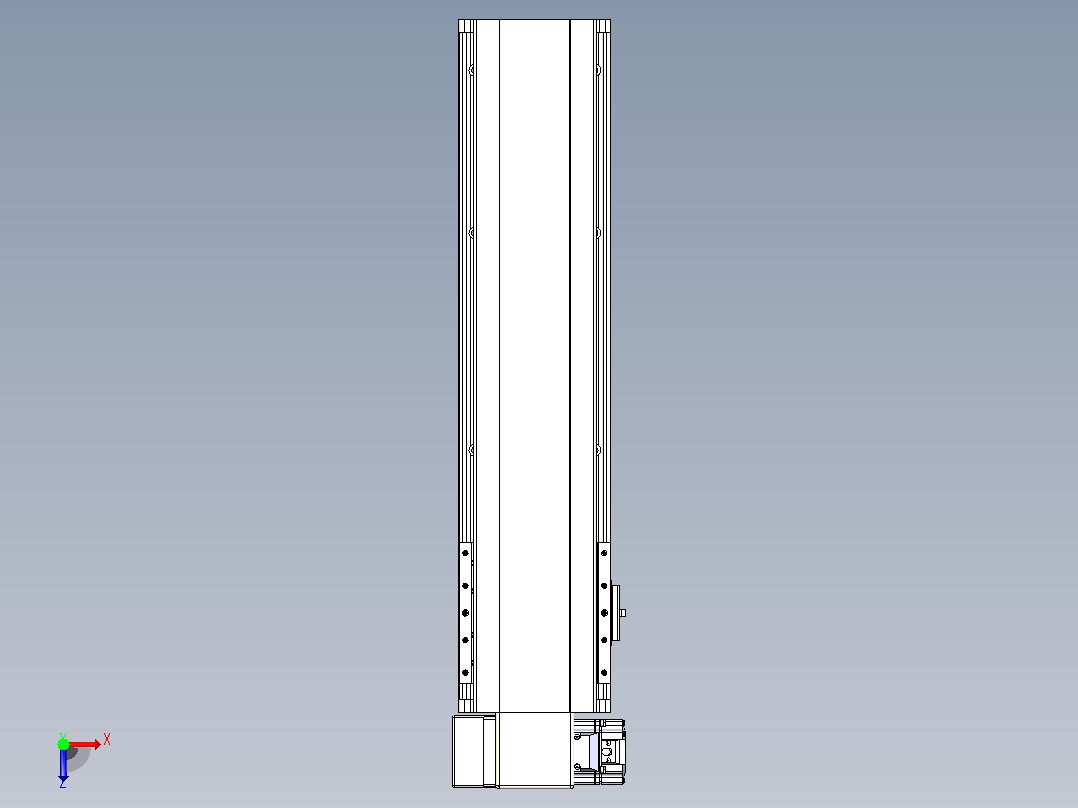 皮带直线轴半封闭可选导轨TPA-HNB-140D-120-L400-LP-C-P40-N3俯视图
