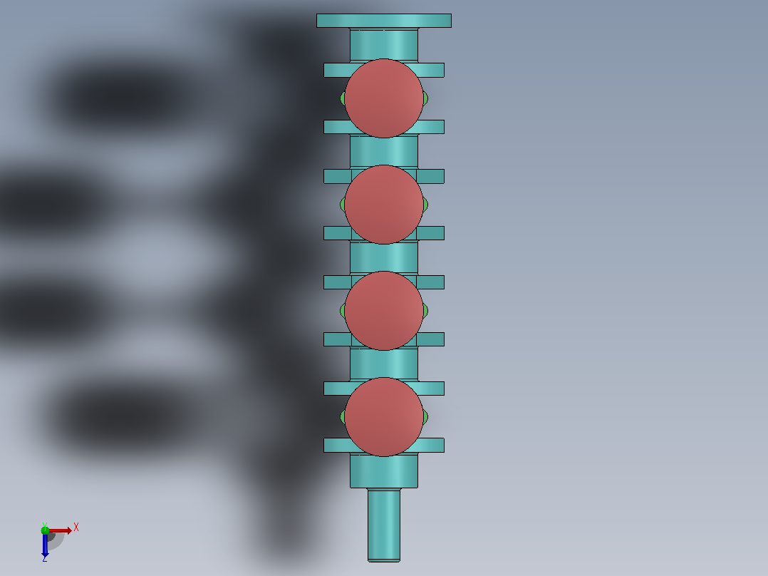 四缸发动机俯视图