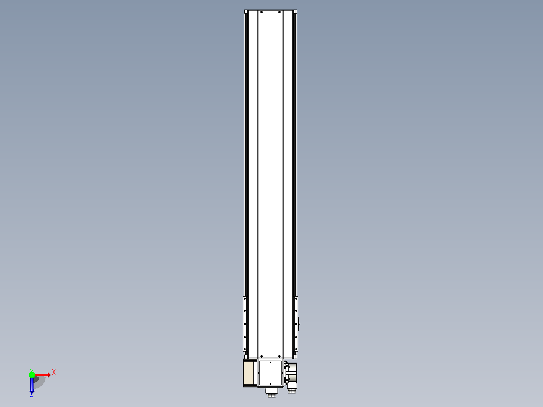 皮带直线轴半封闭可选导轨TPA-HNB-220D-176-L1050-LP-Y-P1K-N3俯视图
