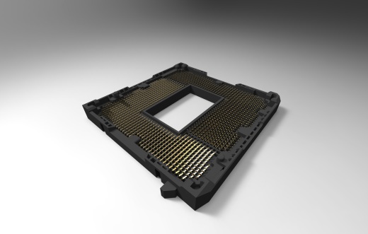 带屏蔽cpu的LGA1155英特尔CPU插槽详细引脚底座缩略图