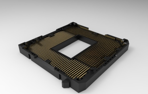 带屏蔽cpu的LGA1155英特尔CPU插槽详细引脚底座缩略图