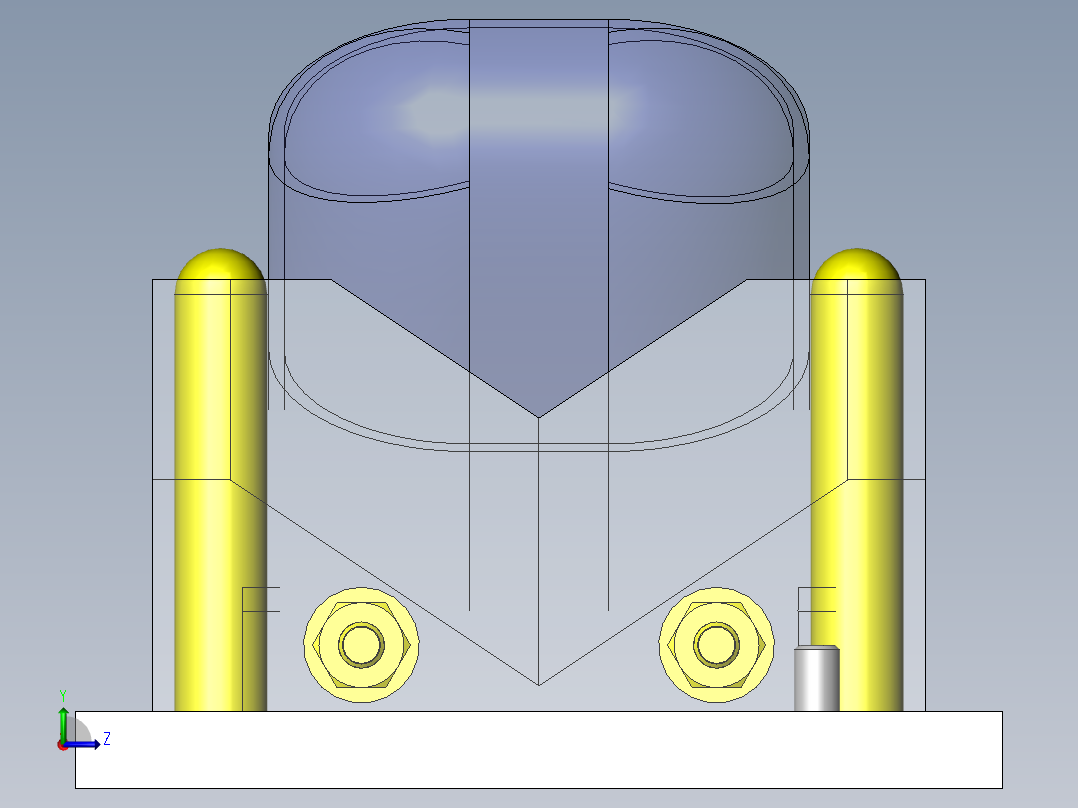 工件姿势可调夹具左视图