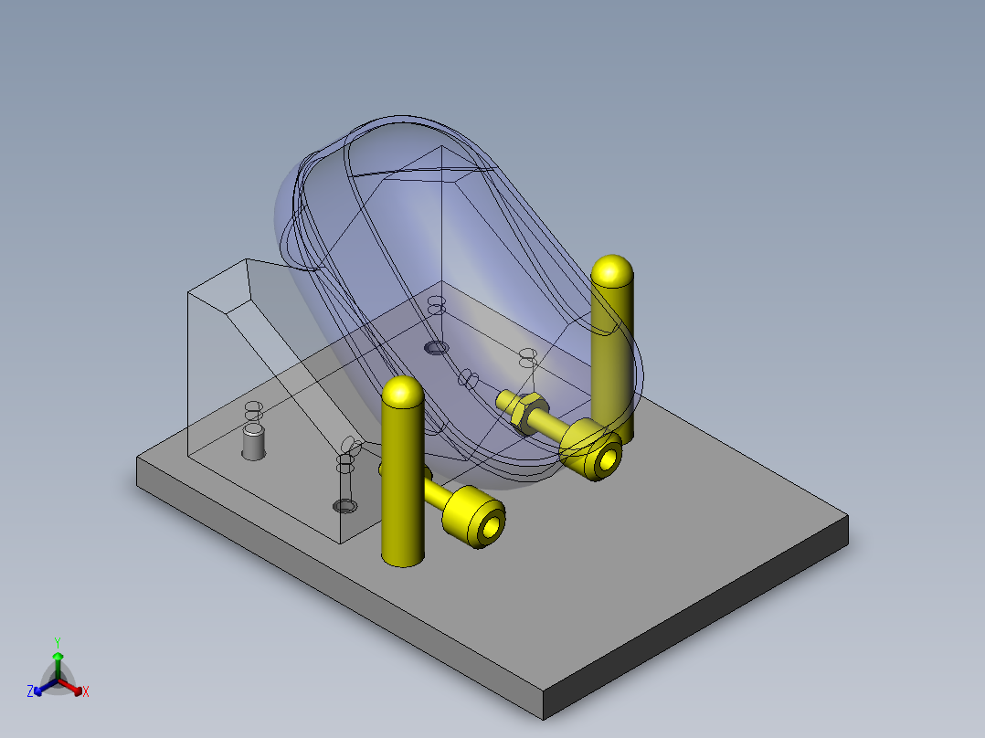 工件姿势可调夹具正等轴测图