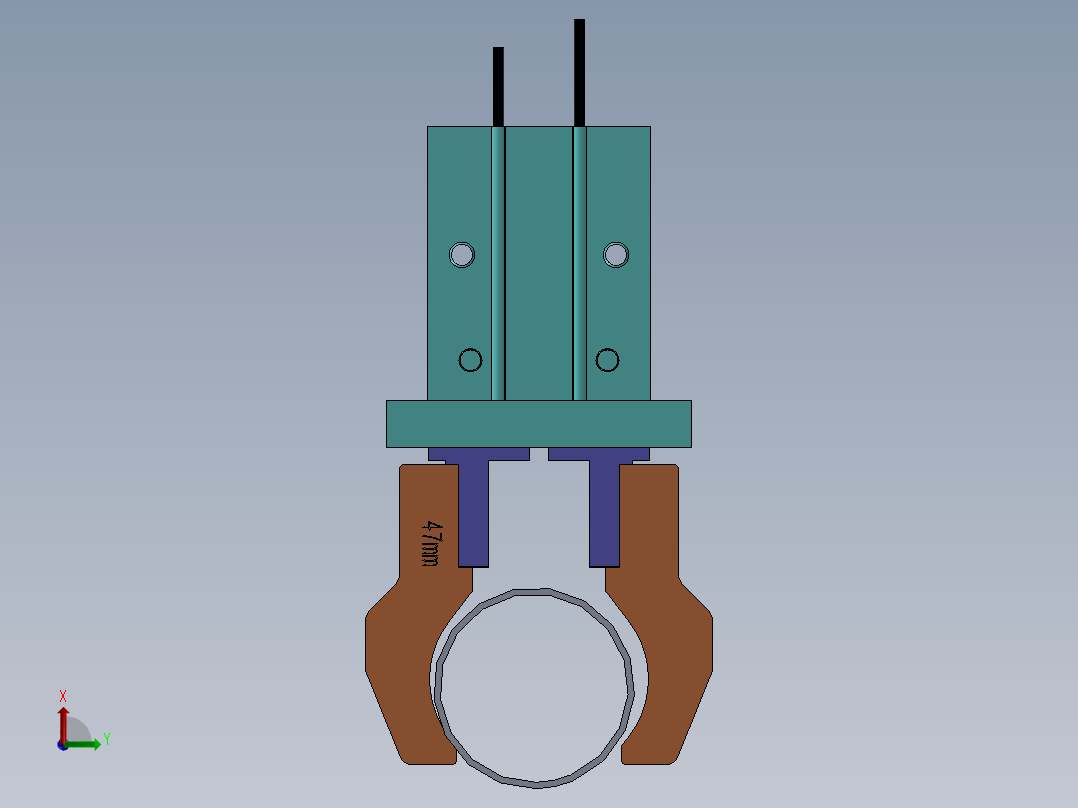 管件夹爪装配体sw18可编辑后视图