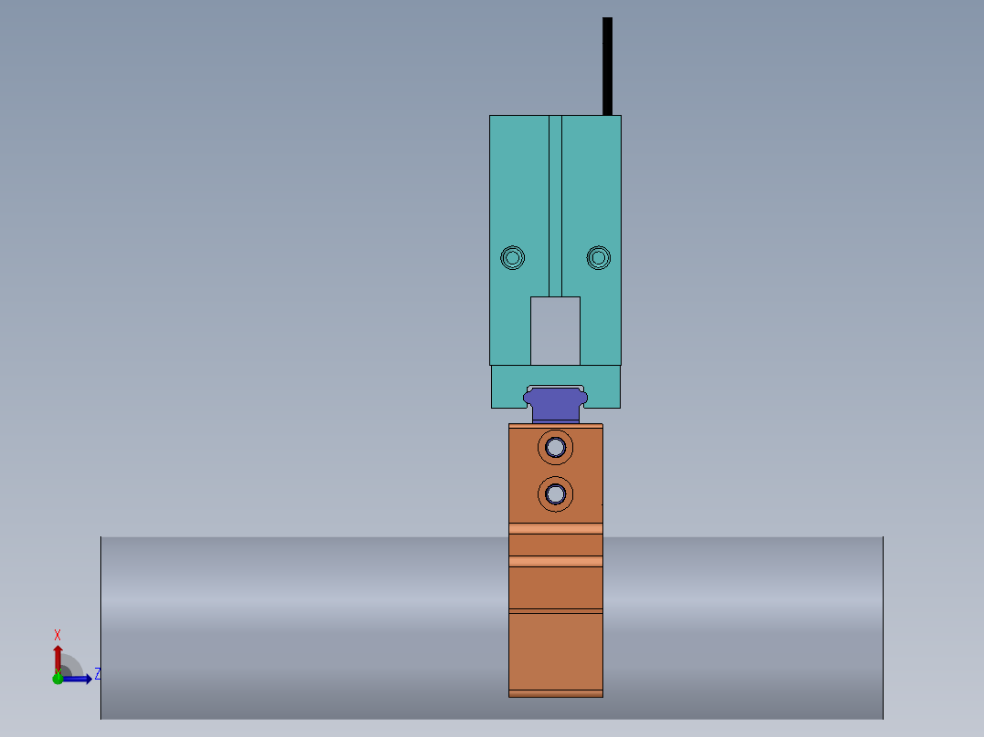 管件夹爪装配体sw18可编辑左视图