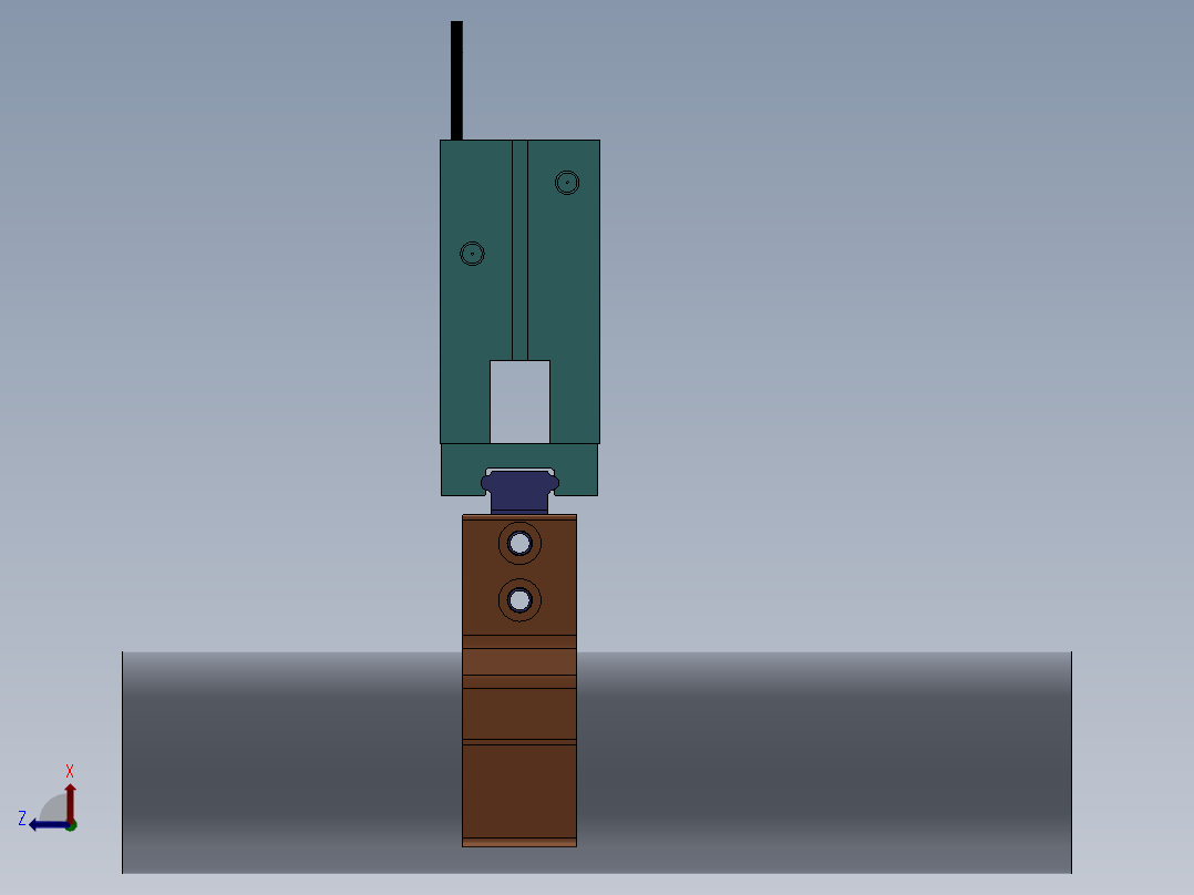 管件夹爪装配体sw18可编辑右视图