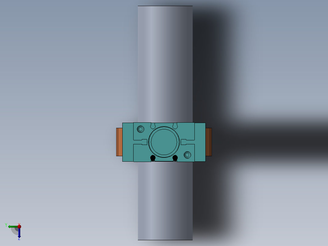 管件夹爪装配体sw18可编辑俯视图