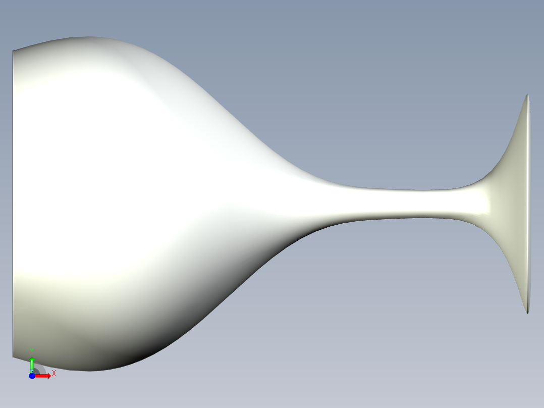 红酒酒杯模型前视图