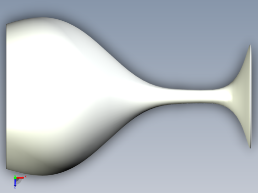 红酒酒杯模型俯视缩略图