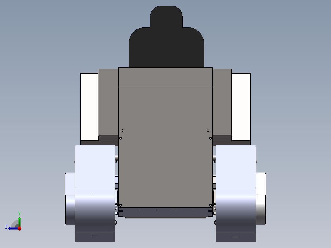 履带式装甲车3d图纸 SolidWorks绘图设计 履带式小车3d图三维模型右视图