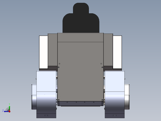 履带式装甲车3d图纸 SolidWorks绘图设计 履带式小车3d图三维模型右视缩略图