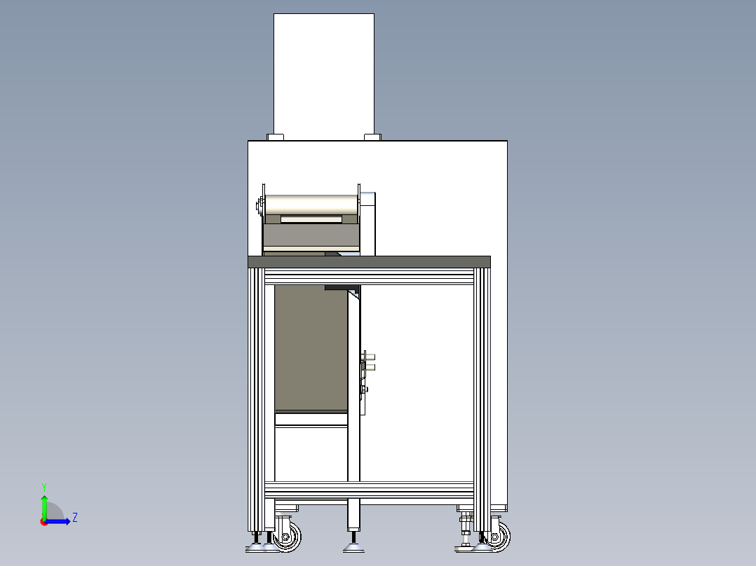 A10_自动打印喷码装袋热封机左视图