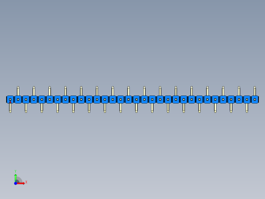 彩色公排针 100mil 2.54mm 系列-DS1022_blue_32p_100mil_Type_SMT_R2_rev1.0前视缩略图