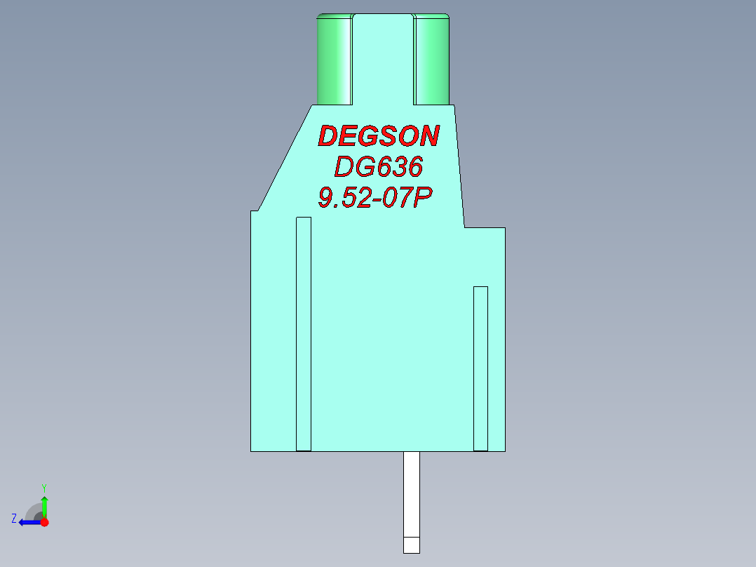 DEGSON DG636 系列 6.357.629.52mm 接线端子-DG636-9.52-07P-14-00AH右视图