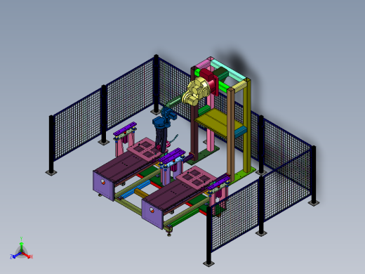 滑台顶升定位式大型壳体机器人焊接站