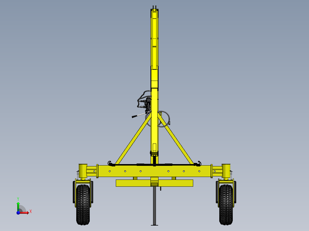 农用提升机起重机构前视图