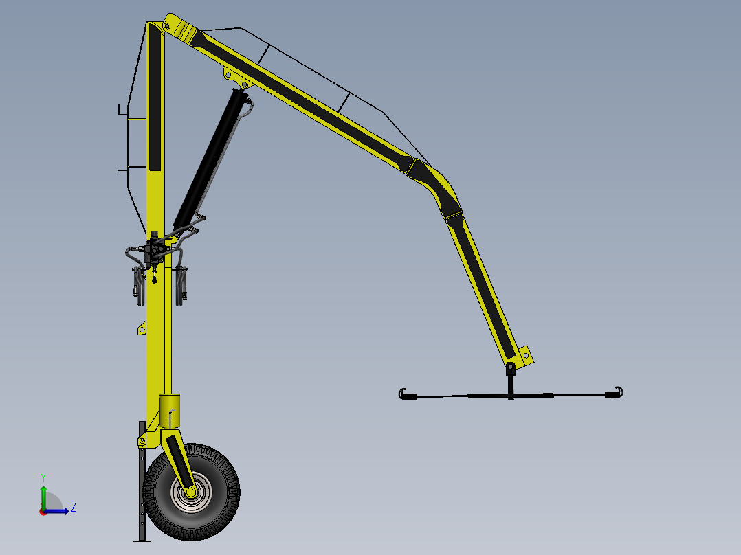 农用提升机起重机构左视图