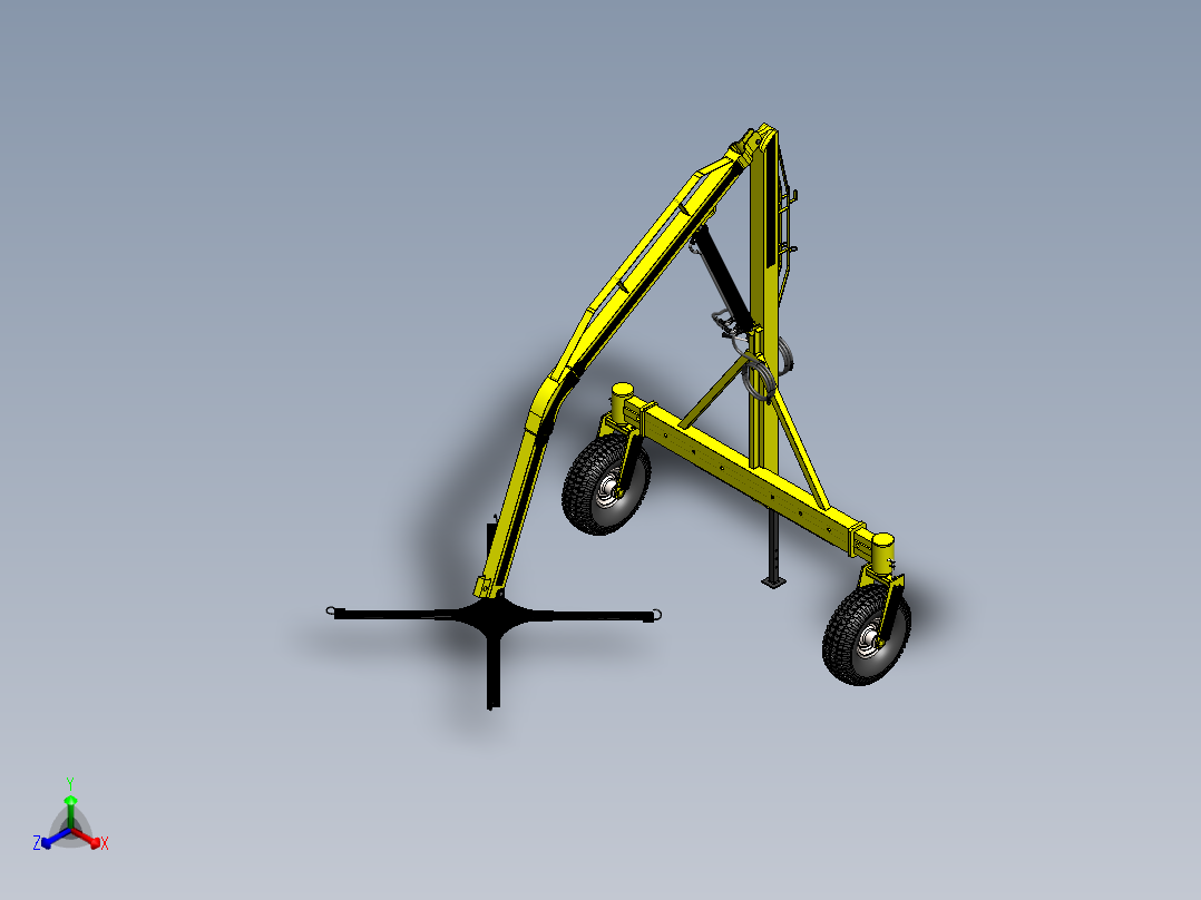 农用提升机起重机构正等轴测图