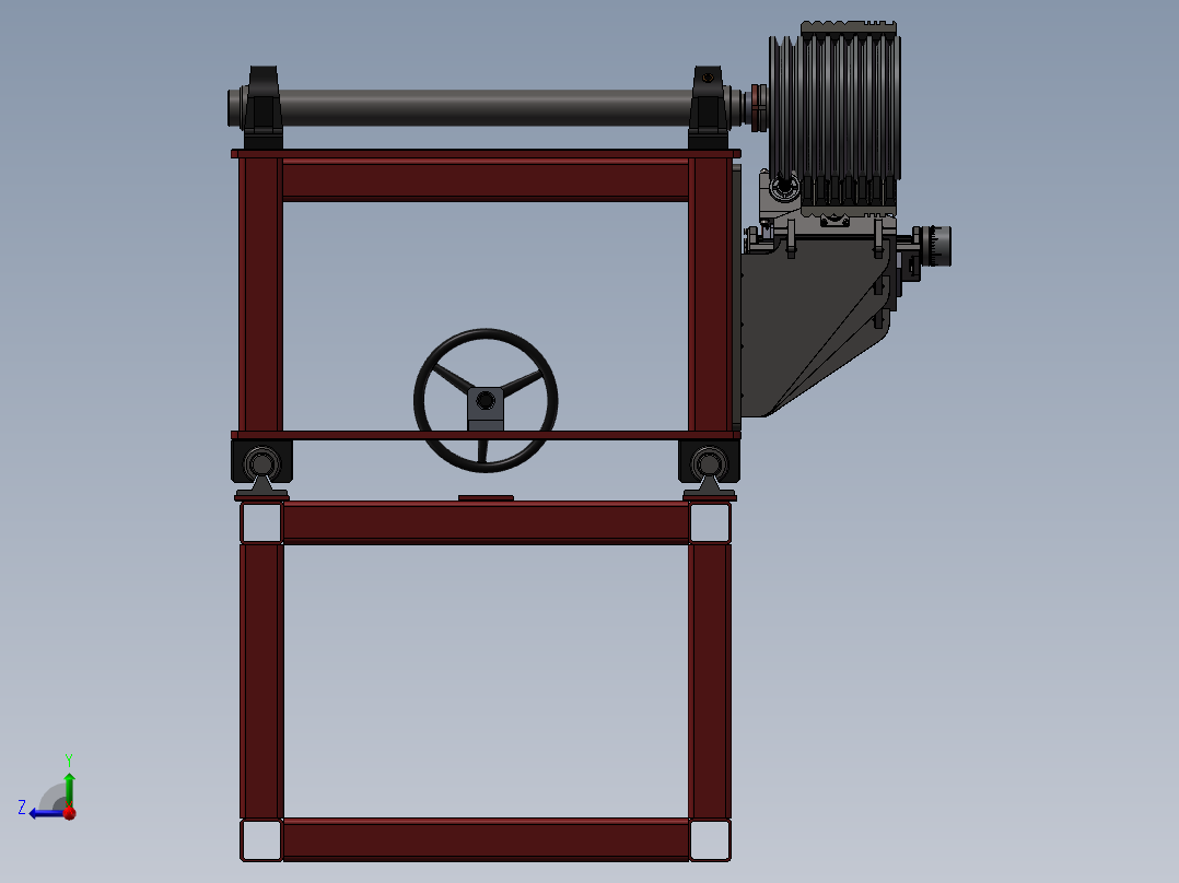 V型皮带磨床右视图