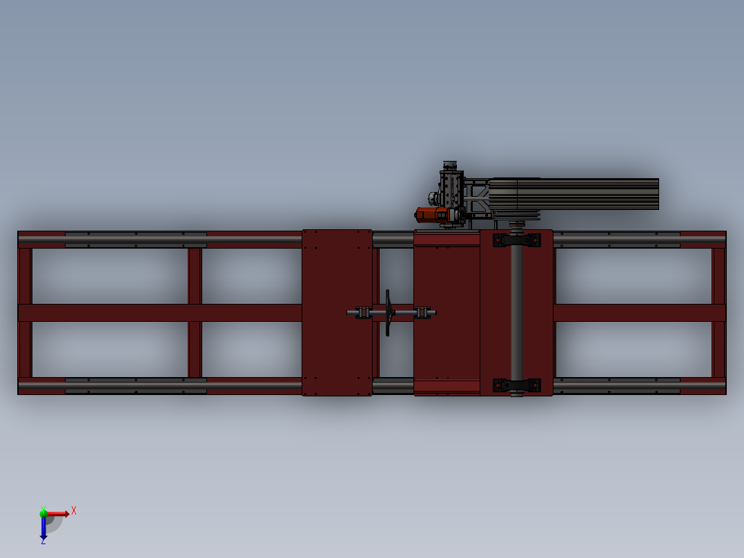 V型皮带磨床俯视图