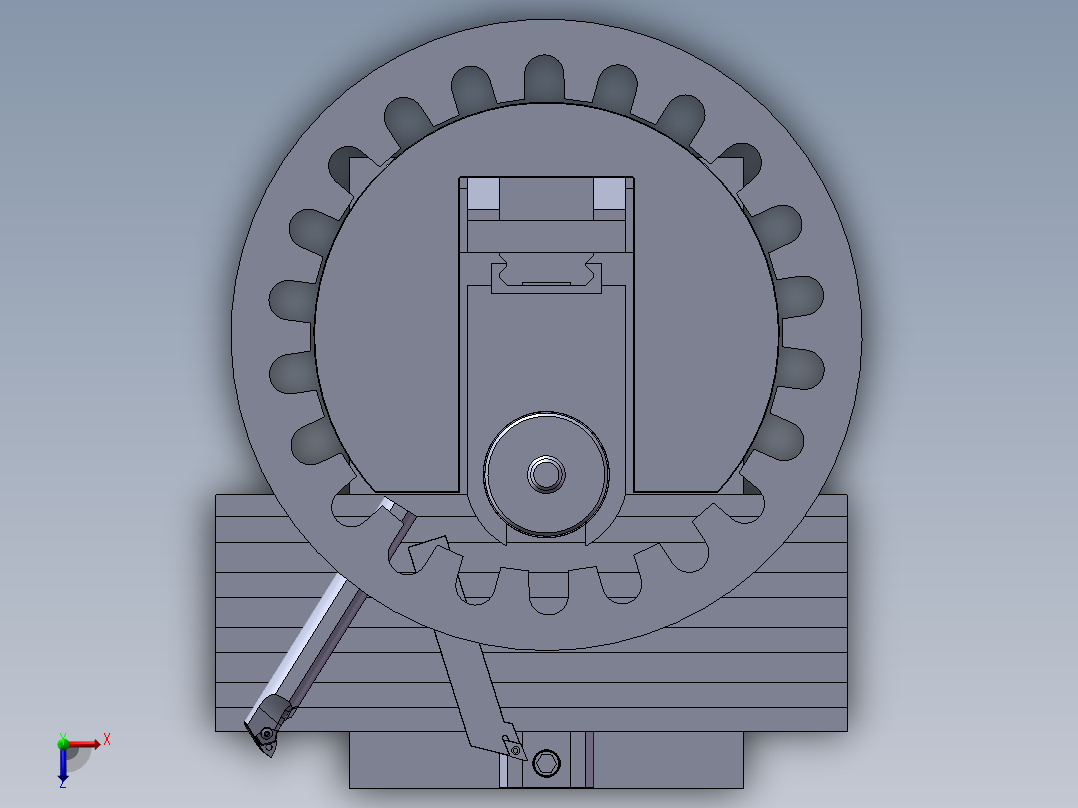 143数控机床俯视图