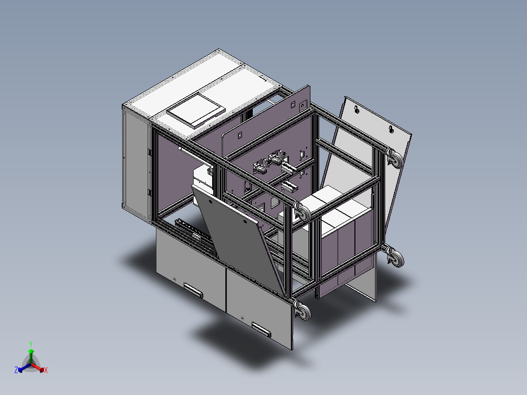 转盘式PCB检测机正等轴测图