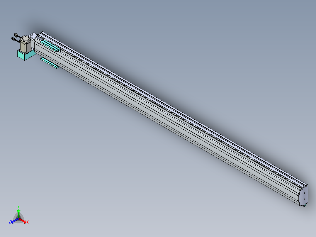 威洛博VBF同步带传动一般环境VBF14-L45-S2050-BLU-ZP40-C3主视图