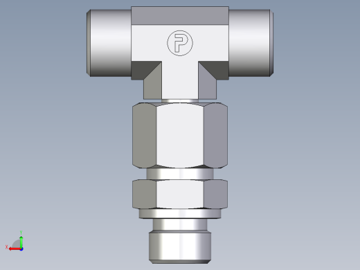 卡套式工业通用硬管接头EO_Assembled_adjustable_standpipe_branch_tee_EVT10SROMD71后视缩略图