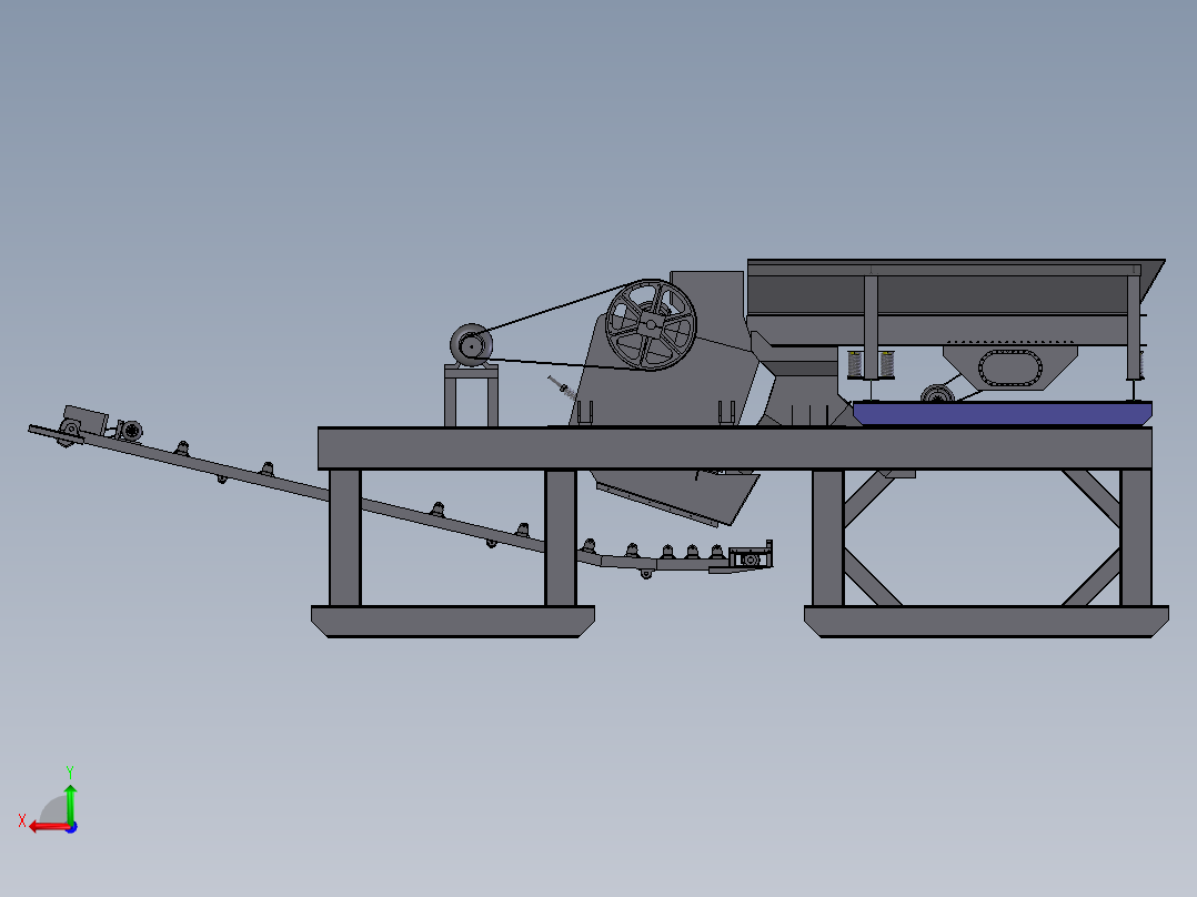 移动式破碎机后视图
