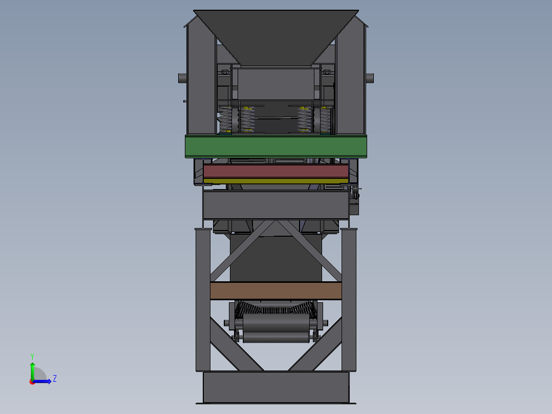 移动式破碎机左视图