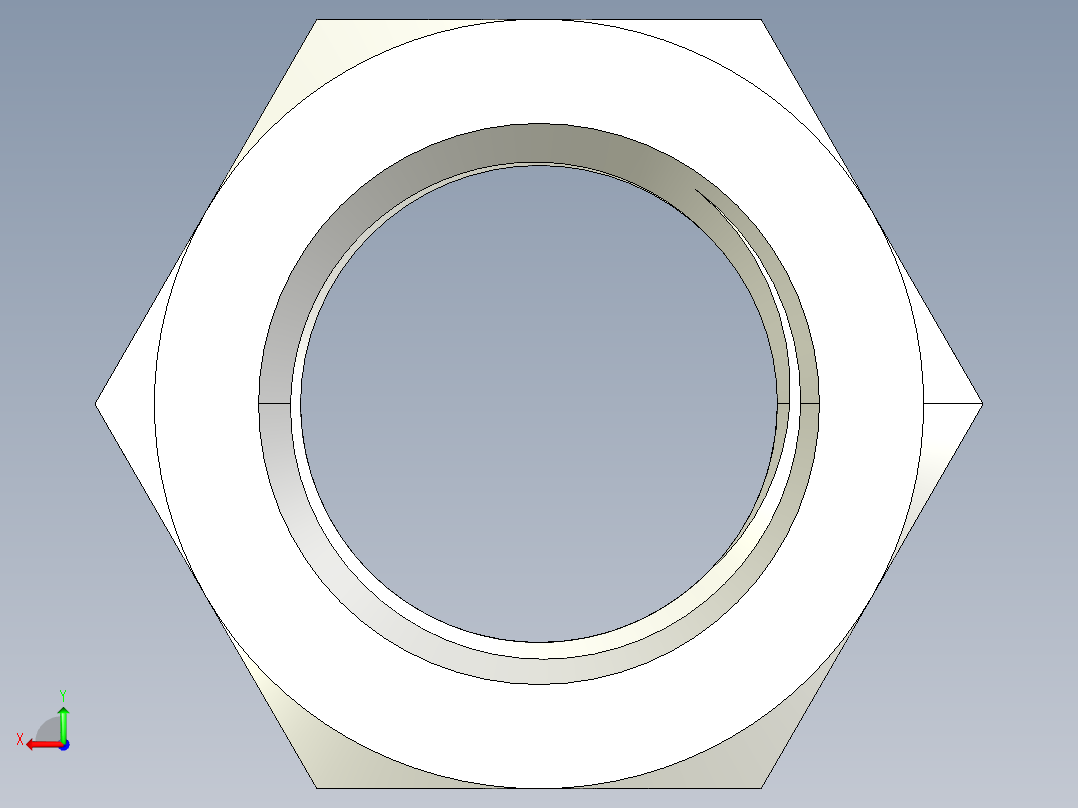 DIN 934 螺母-M76 Nut.STEP后视图