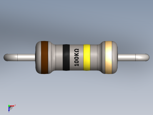 电容器 二极管 电阻器-Resistor 100K Ohm俯视缩略图
