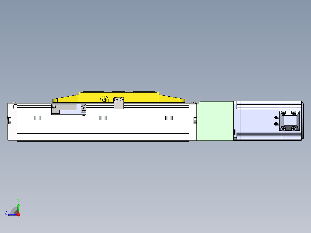 GTH内嵌丝杆全封闭GTH12-BC-60步进右视图