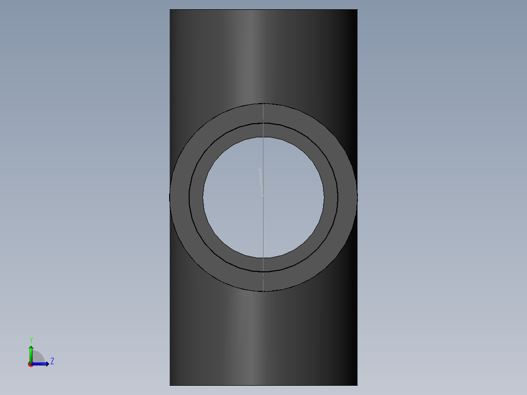PVC管件-2in_PCV_cross前视图
