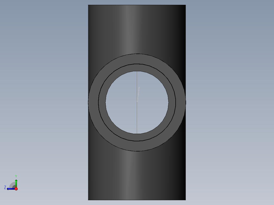 PVC管件-2in_PCV_cross后视图
