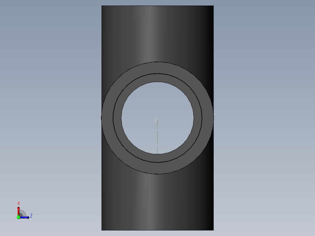 PVC管件-2in_PCV_cross俯视图