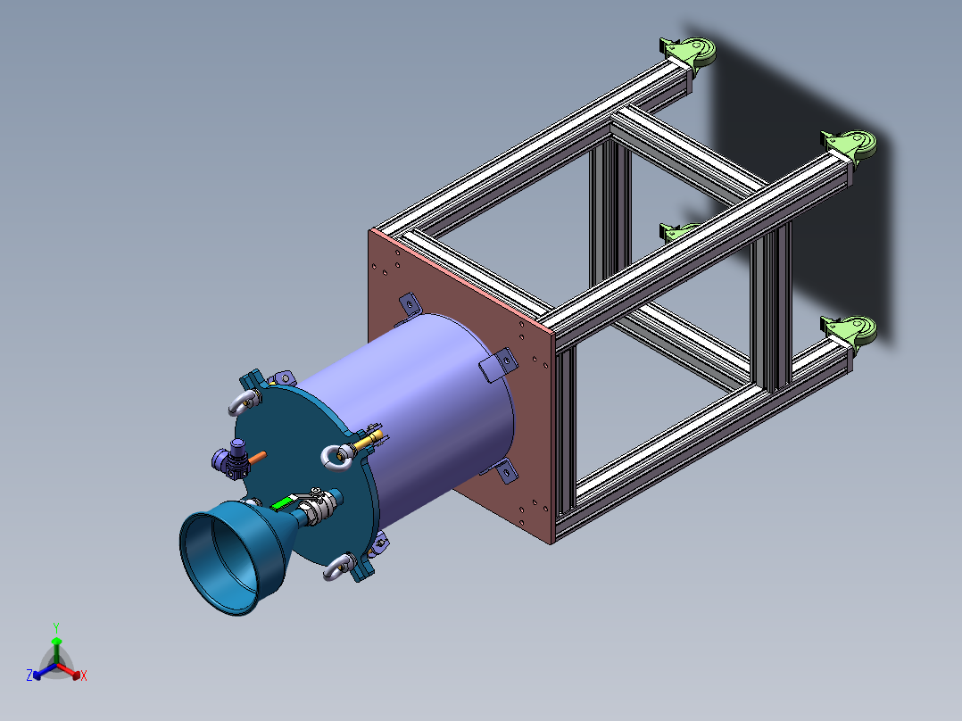 压力桶正等轴测图